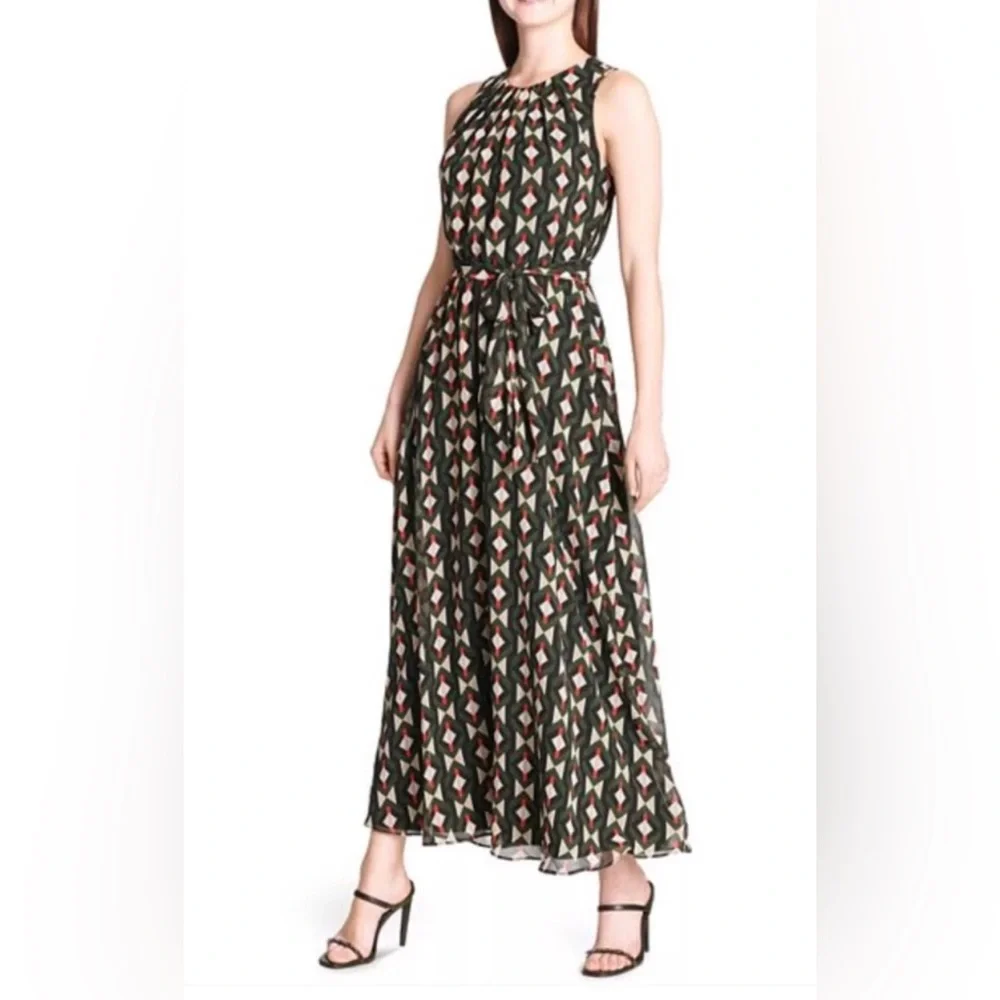 Calvin Klein Geometric Maxi Dress, Size 12 - Picture 1 of 14
